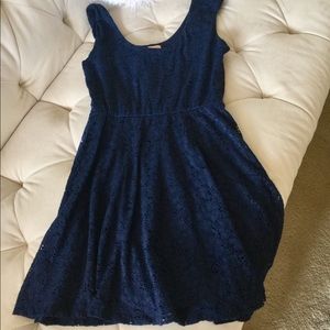 Candie's Dresses - Candie's Navy Lace Top Dress Candie's Dresses - Candie's Navy Lace Top Dress